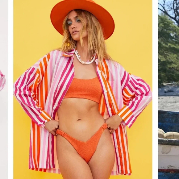 Beach Riot Alexa Striped Button-Up Shirt - Picture 1 of 6